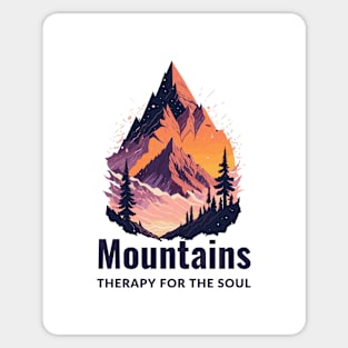 Mountains, therapy for the soul Sticker